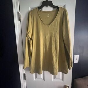 J. Jill Green Long Sleeve Tunic Relaxed Top